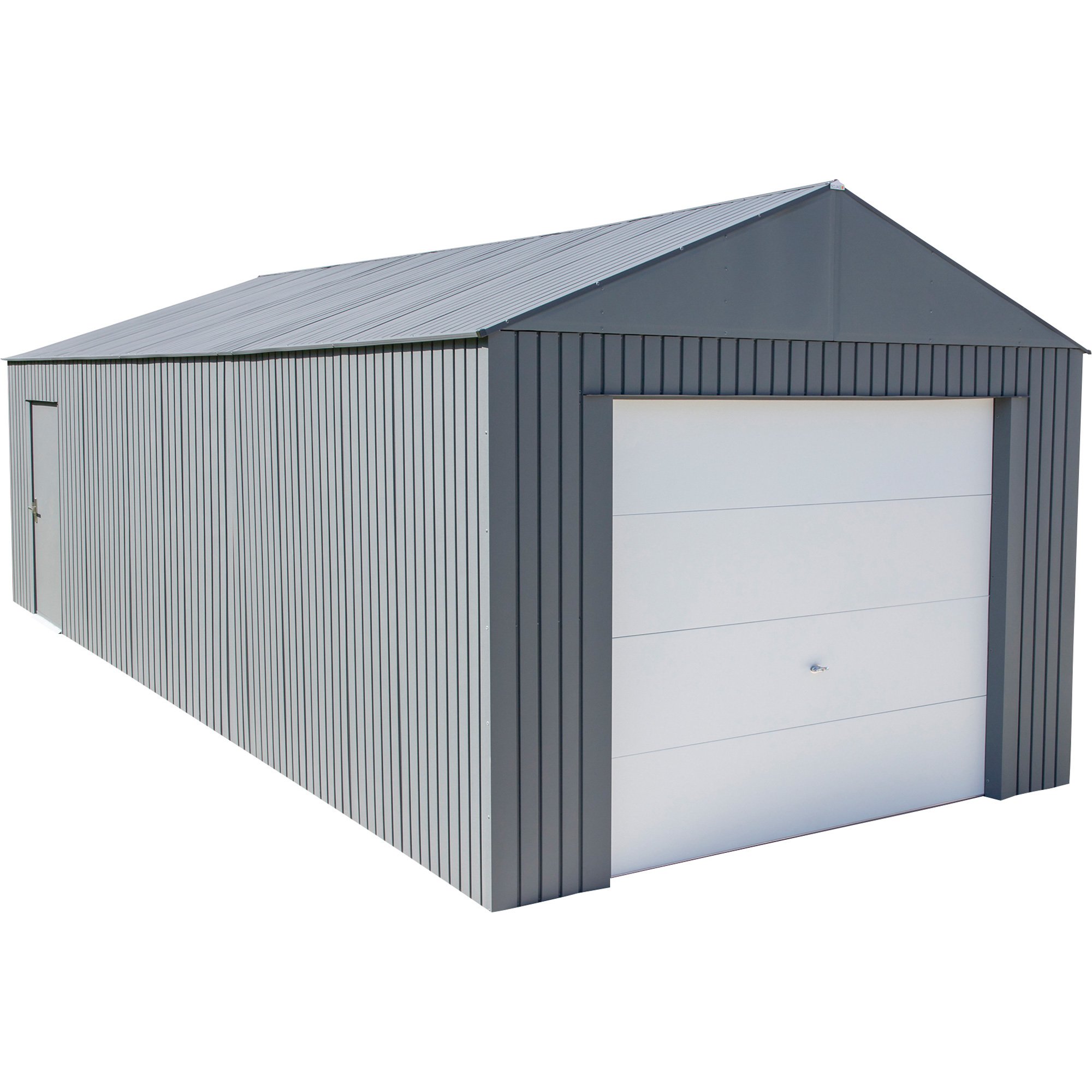 SOJAG Everest Steel Garage — 30ft.L x 12ft.W, Wind and Snow Rated Storage Building Kit, Model# GRC1230